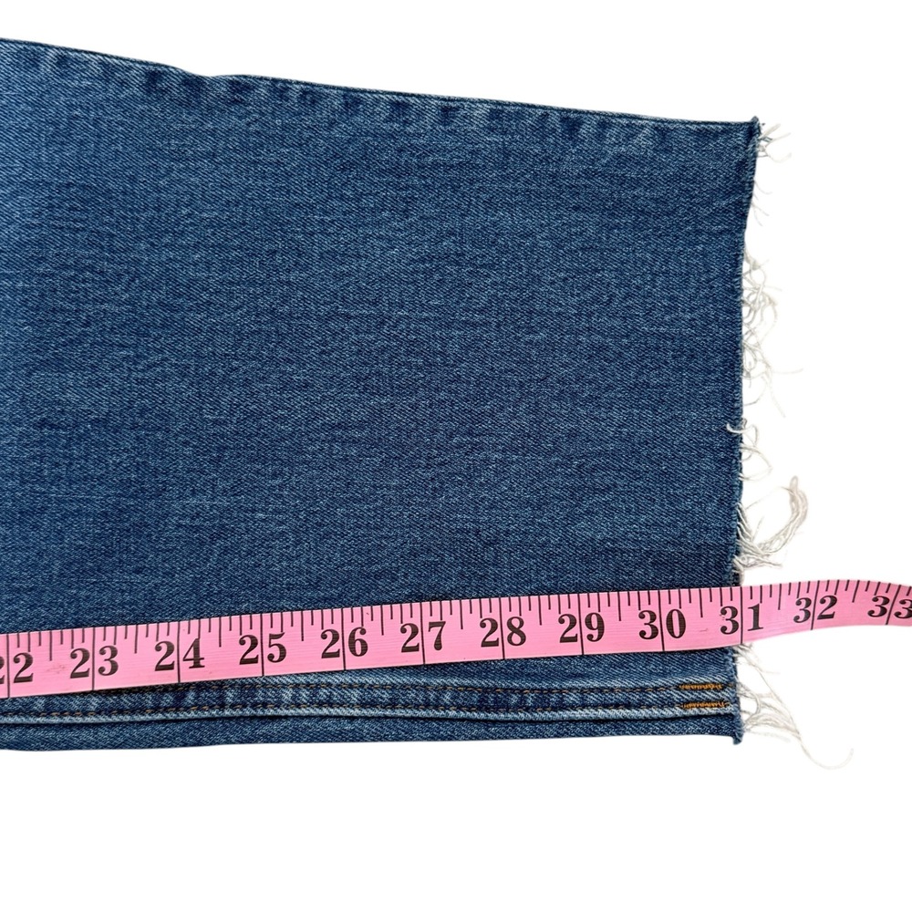Abercrombie & Fitch Curve Love The 90s Straight Mid Rise Jeans Blue 34 18R Denim - Picture 10 of 11